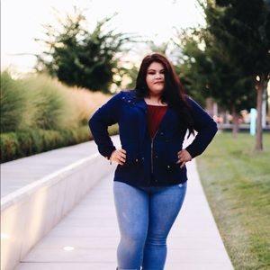 Torrid thin navy blue jacket